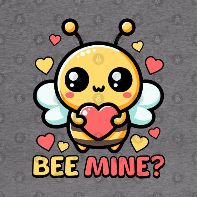 Bee Mine! Cute Valentines Day Bee Pun by Cute And Punny